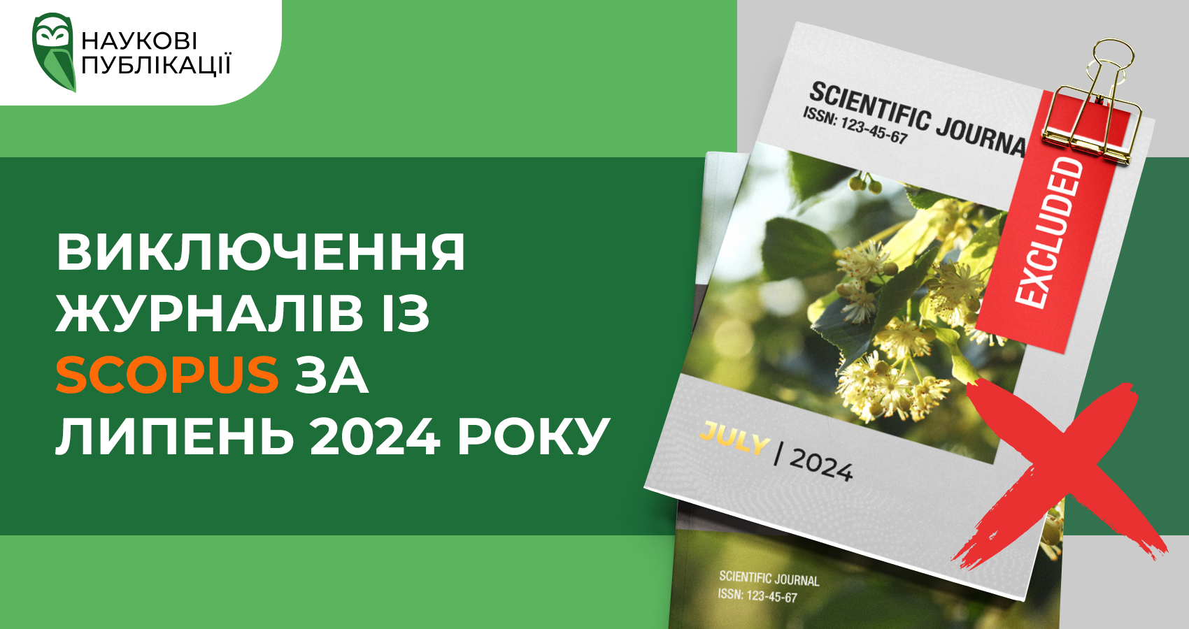 Виключення журналів із Scopus за липень 2024 року