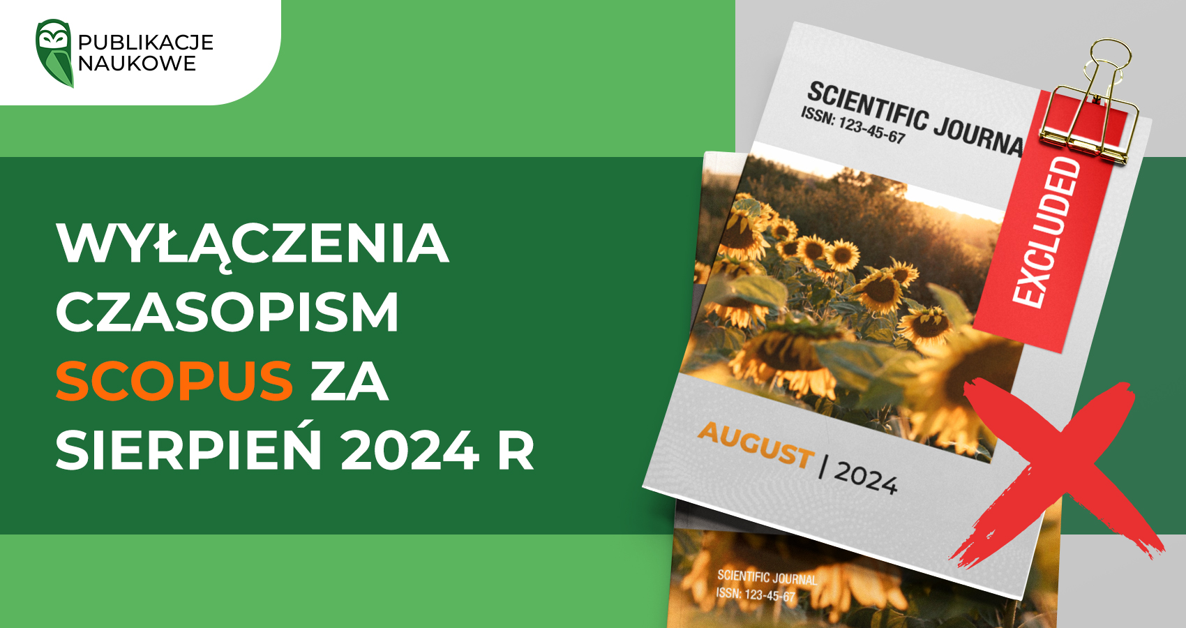 Wyłączenia czasopism Scopus za sierpień 2024 r