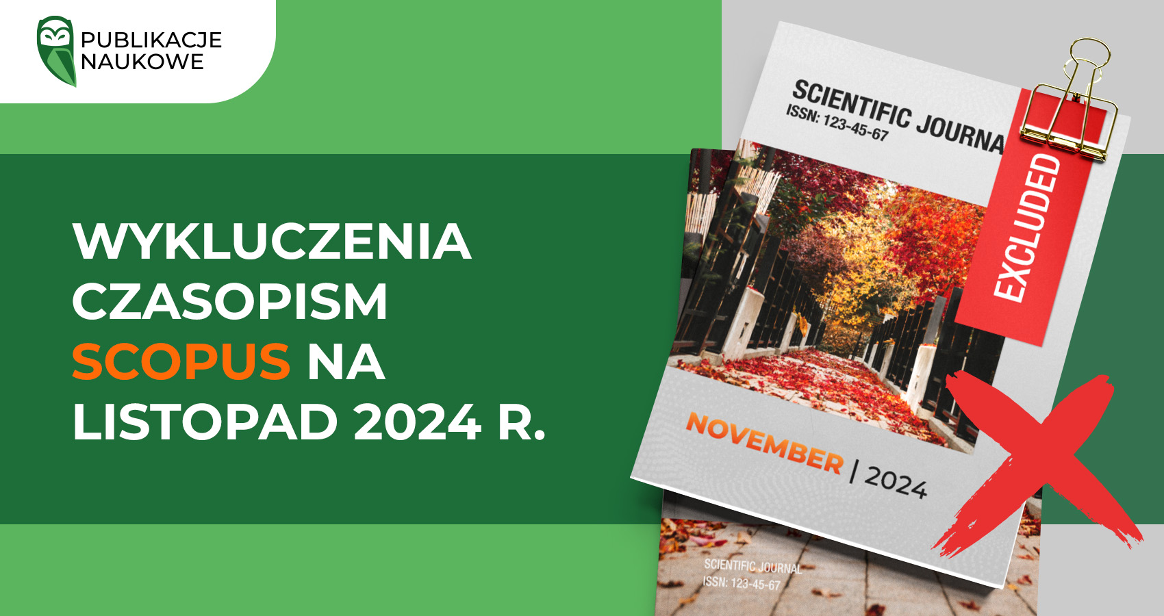 Wykluczenia czasopism Scopus na listopad 2024 r.