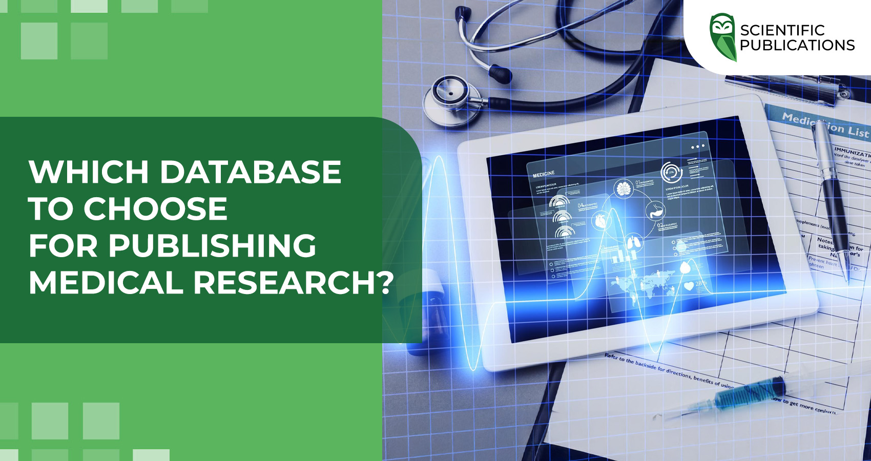 Which database to choose for publishing medical research?