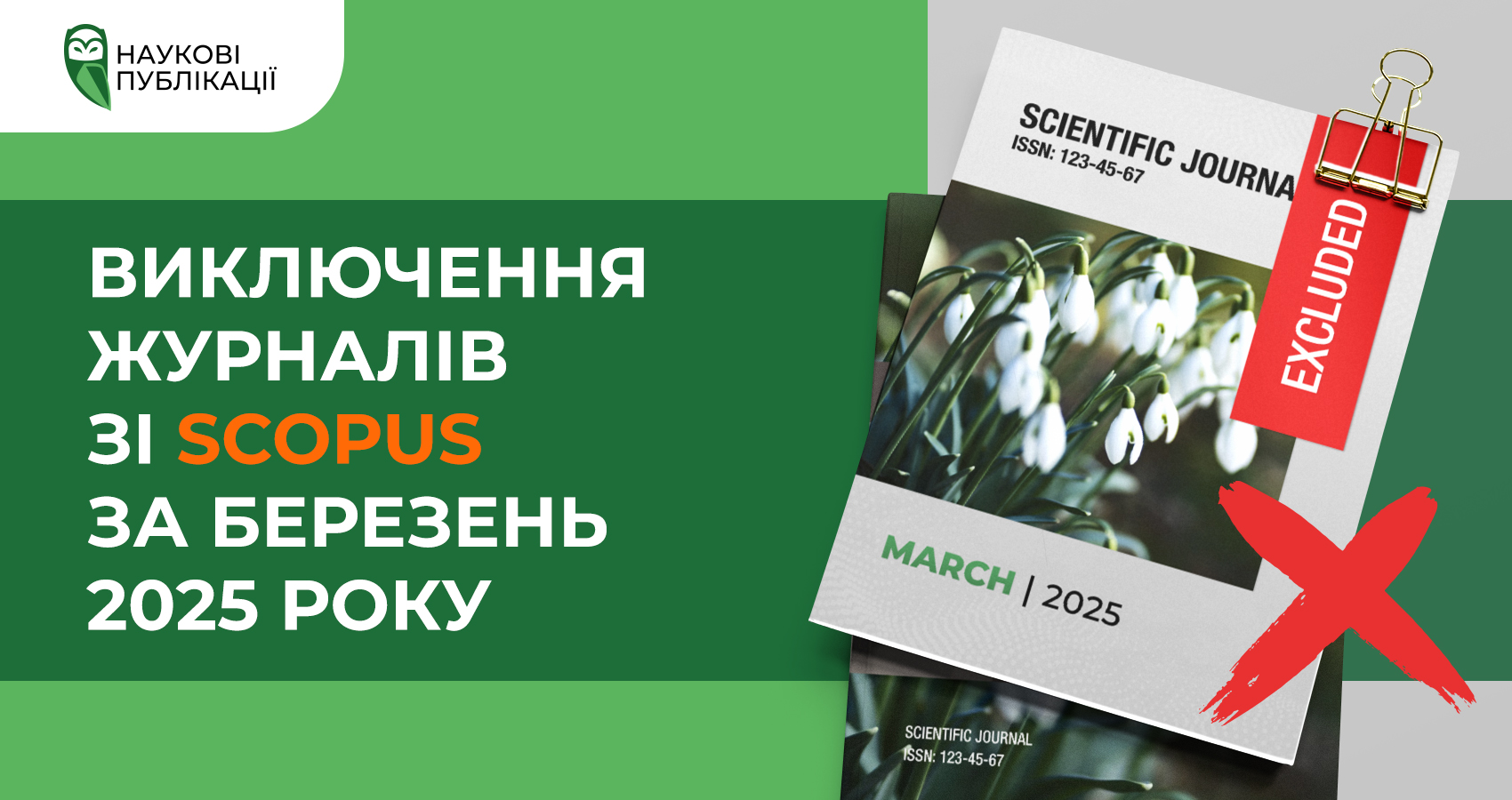 Виключення журналів зі Scopus за березень 2025 року 