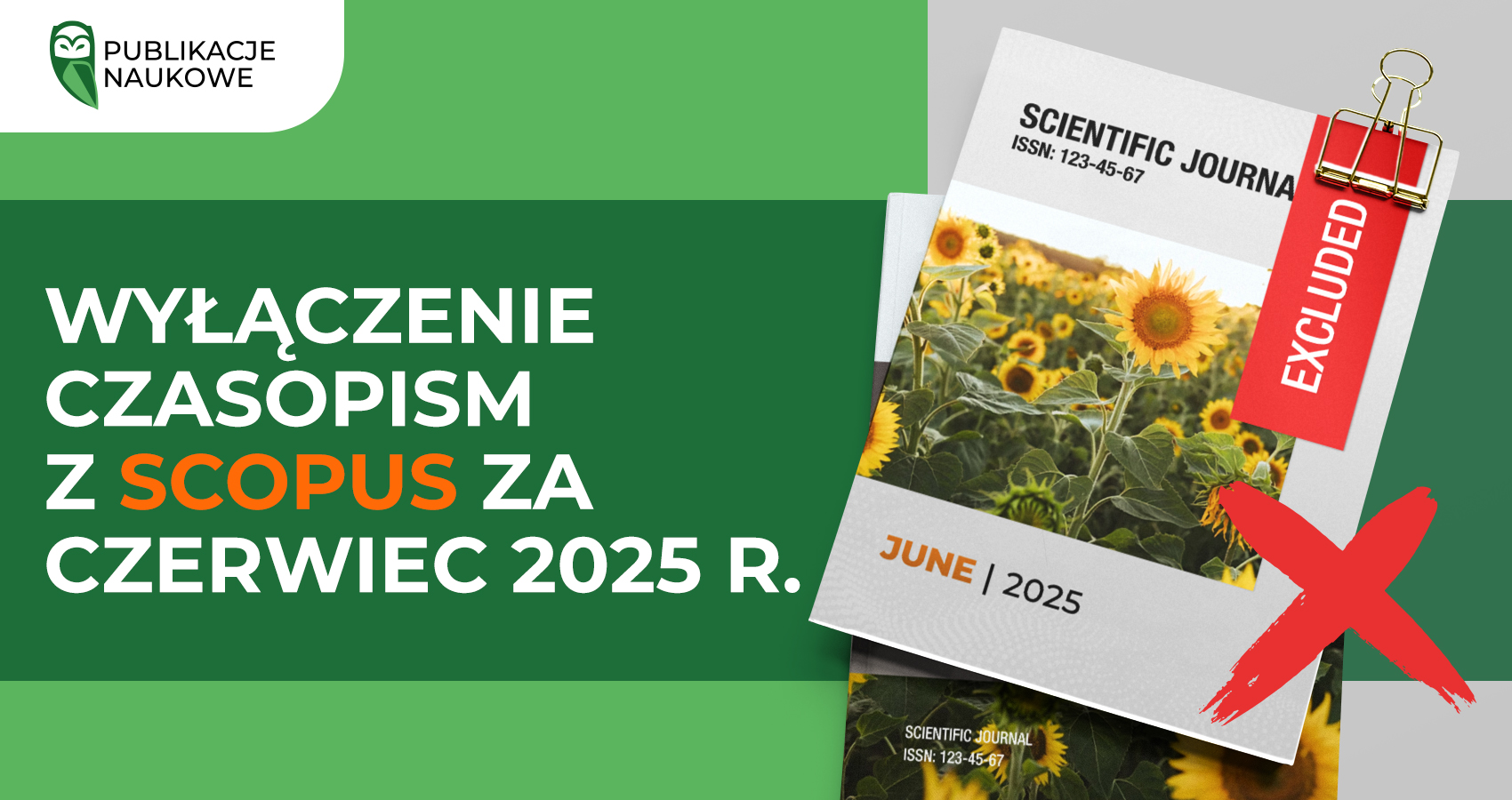Wyłączenie czasopism z Scopus za czerwiec 2025 r.