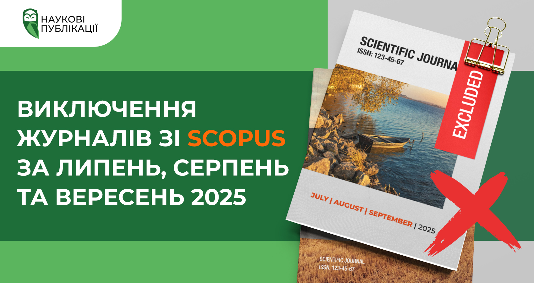 Виключення журналів зі Scopus за липень, серпень та вересень 2025
