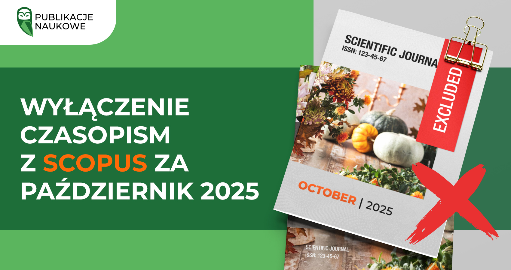 Wyłączenie czasopism z Scopus za październik 2025 r.