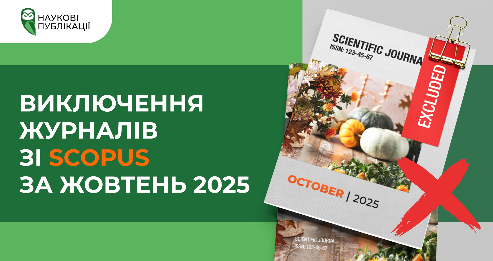Виключення журналів зі Scopus за жовтень 2025 року
