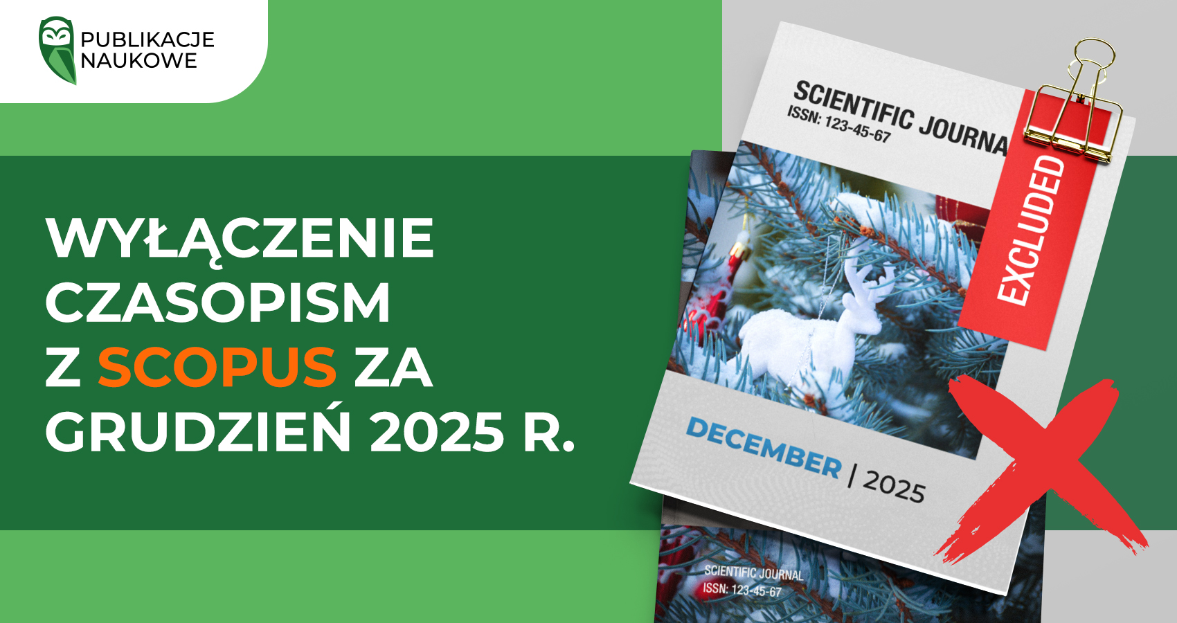 Wyłączenie czasopism z Scopus za grudzień 2025 r.