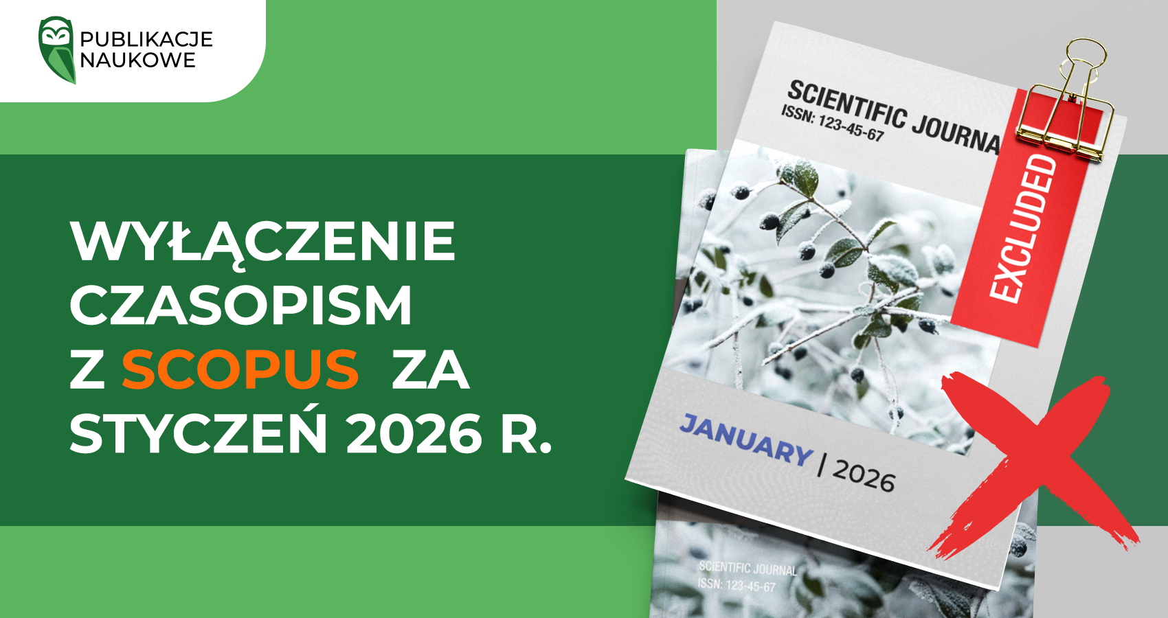 Wyłączenie czasopism z Scopus za styczeń 2026 r.