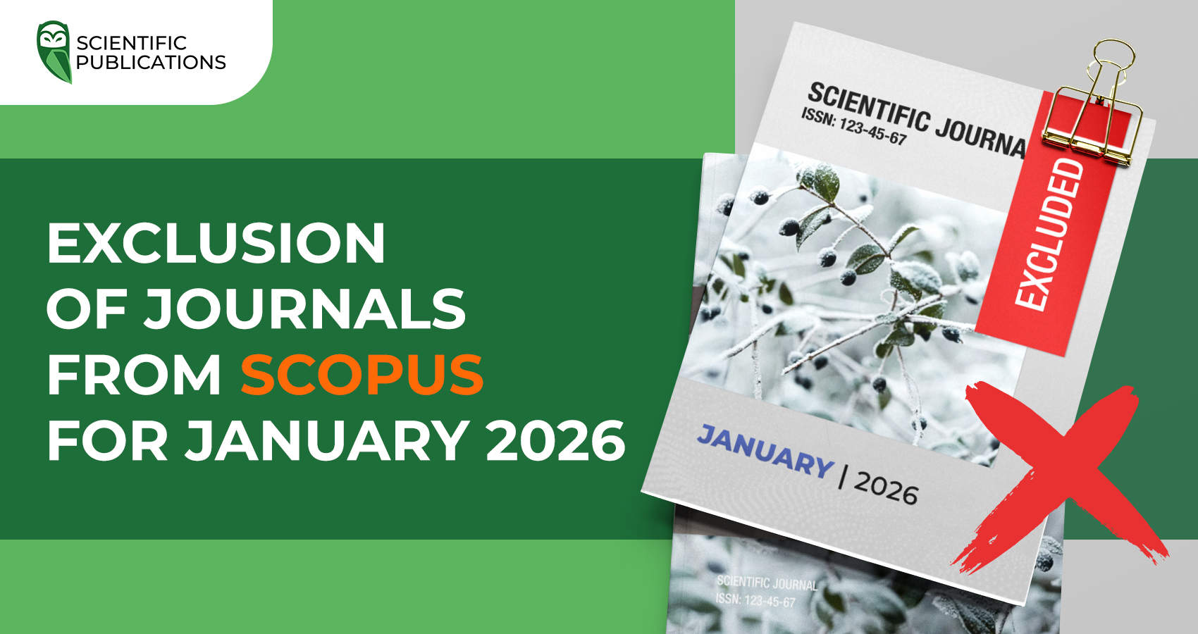 Exclusion of journals from Scopus for January 2026