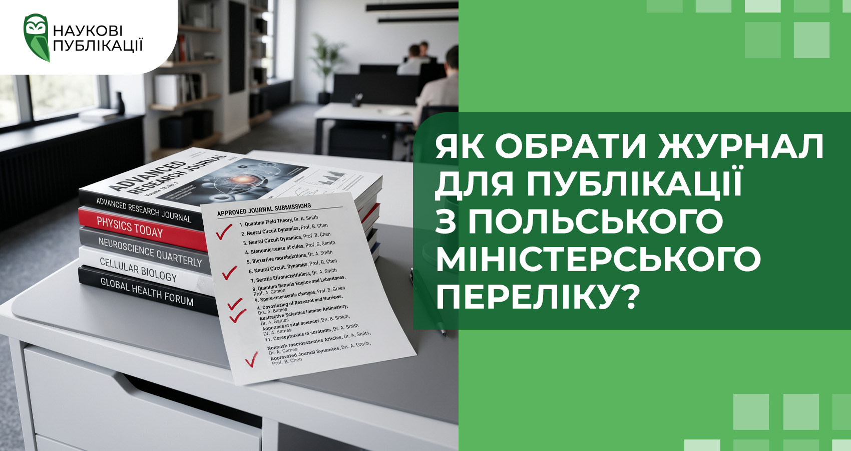 Як обрати журнал для публікації з польського міністерського переліку?