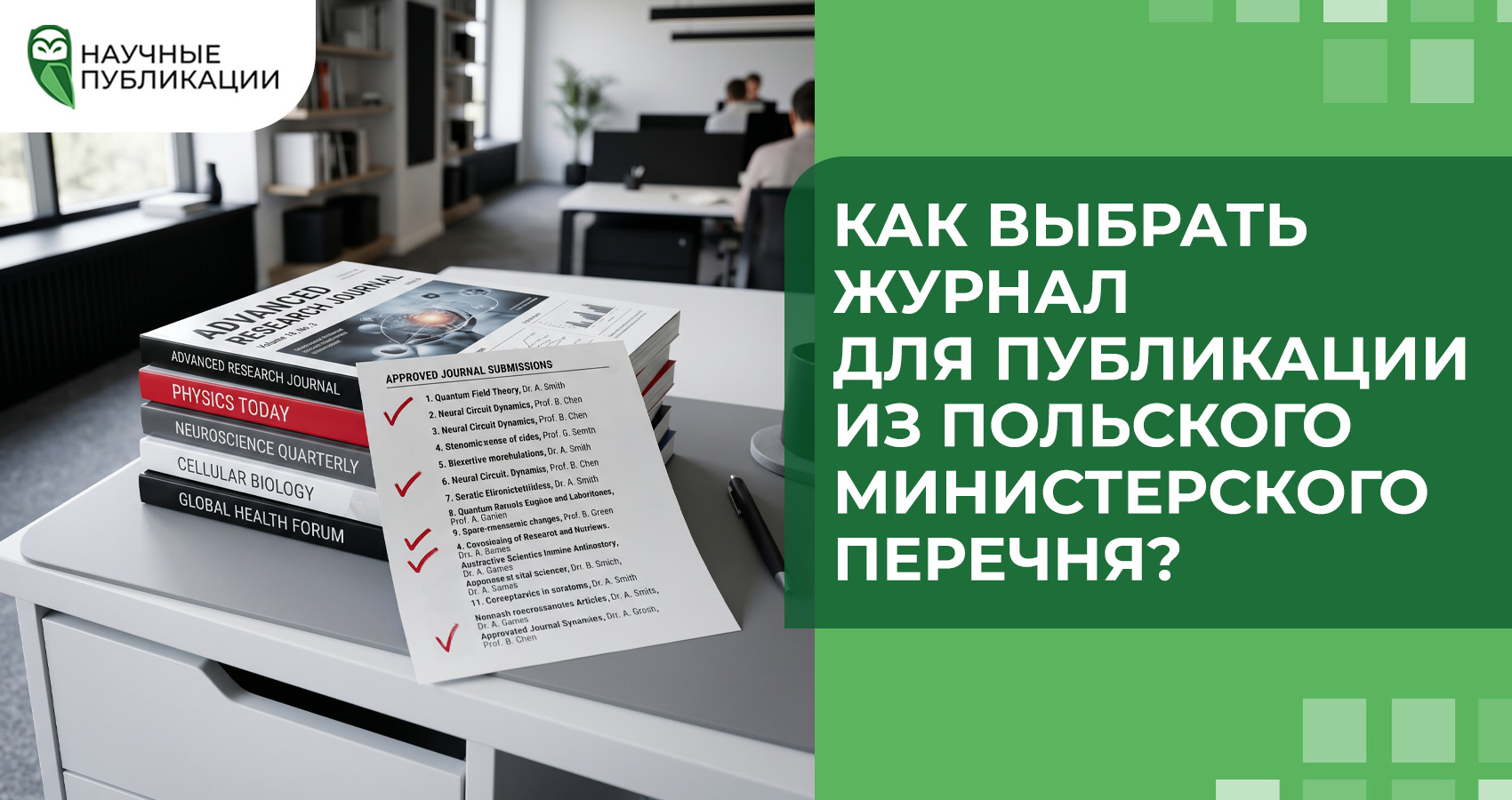 Как выбрать журнал для публикации из польского министерского перечня?