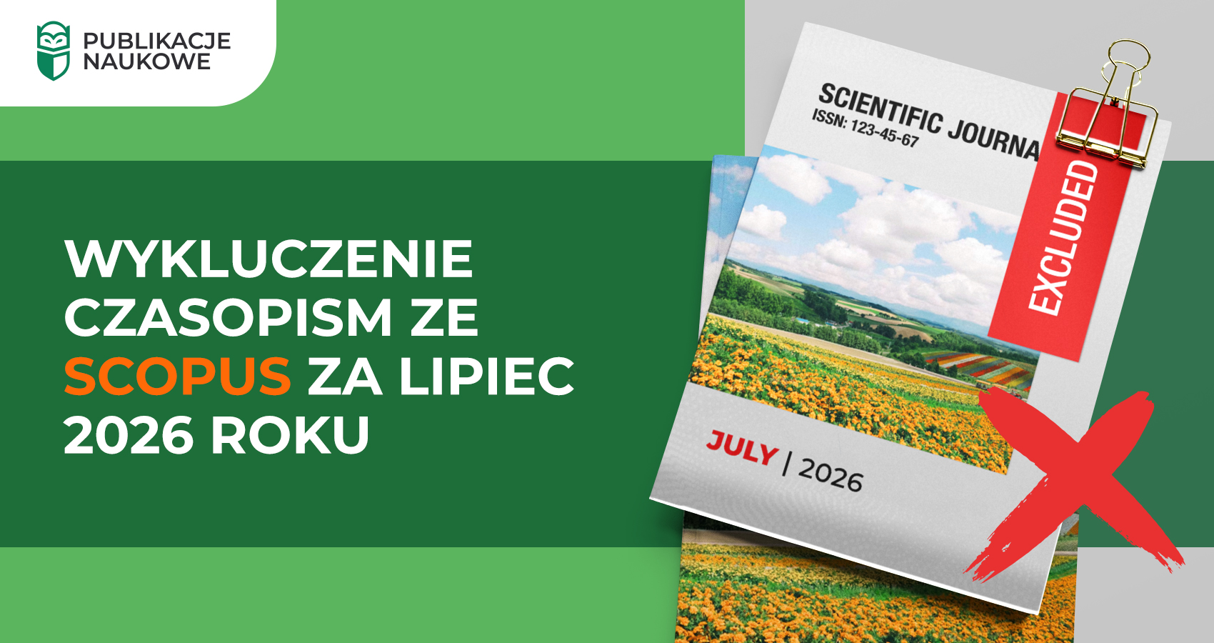 Wykluczenie czasopism ze Scopus za lipiec 2026 roku