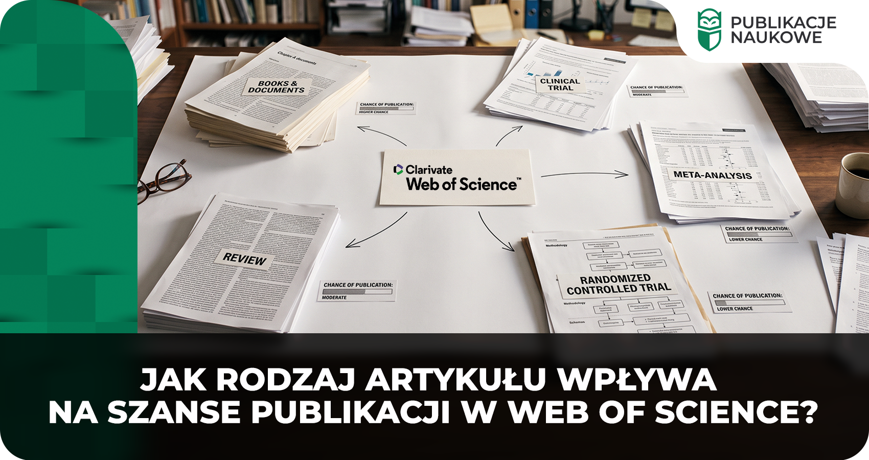 Jak rodzaj artykułu wpływa na szanse publikacji w Web of Science?