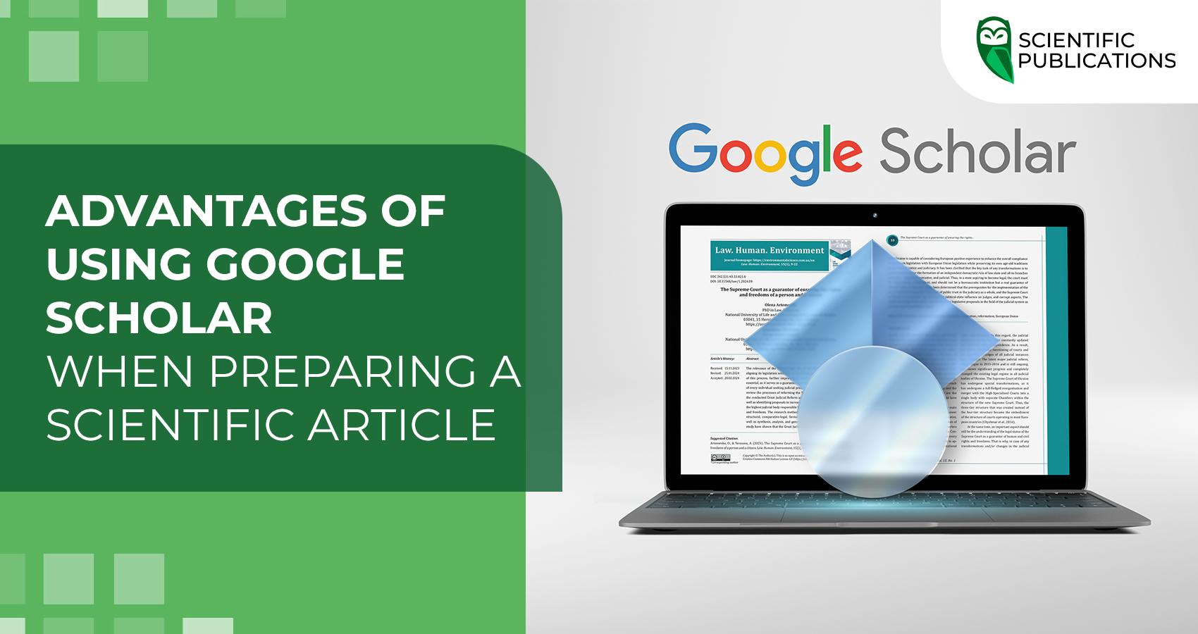 Advantages of using Google Scholar when preparing a scientific article