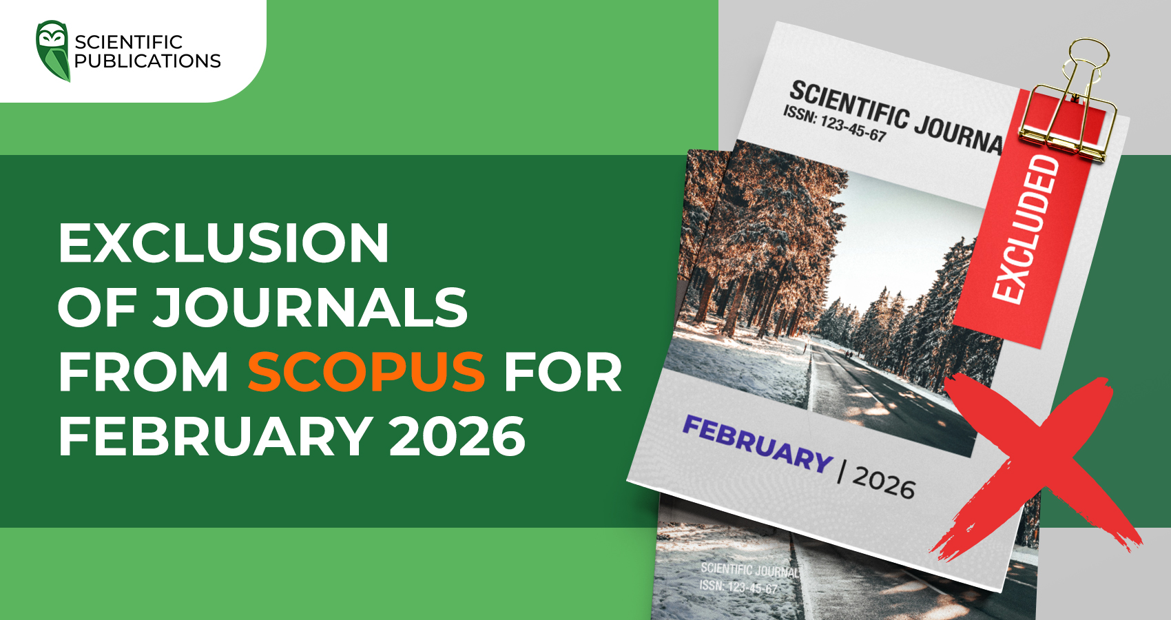 Exclusion of journals from Scopus for February 2026