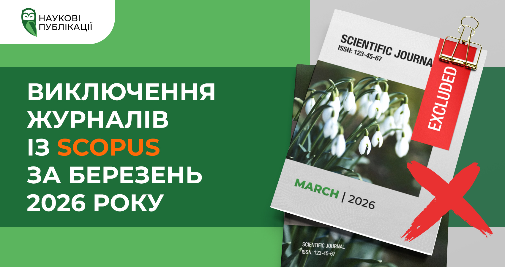 Виключення журналів із Scopus за березень 2026 року