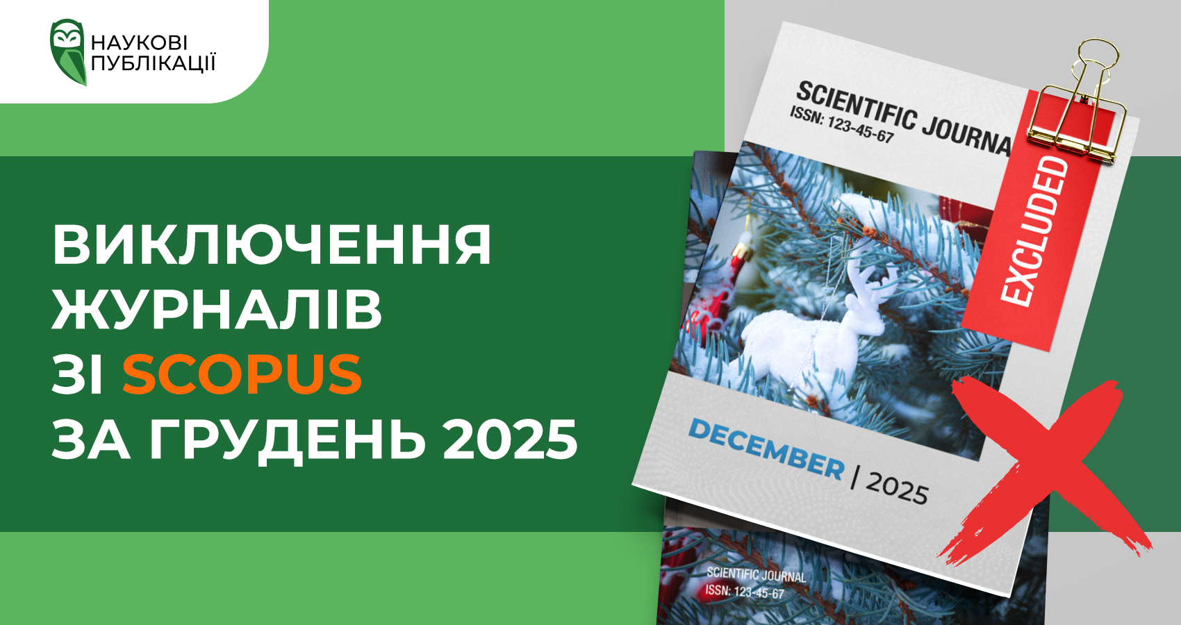 Виключення журналів зі Scopus за грудень 2025
