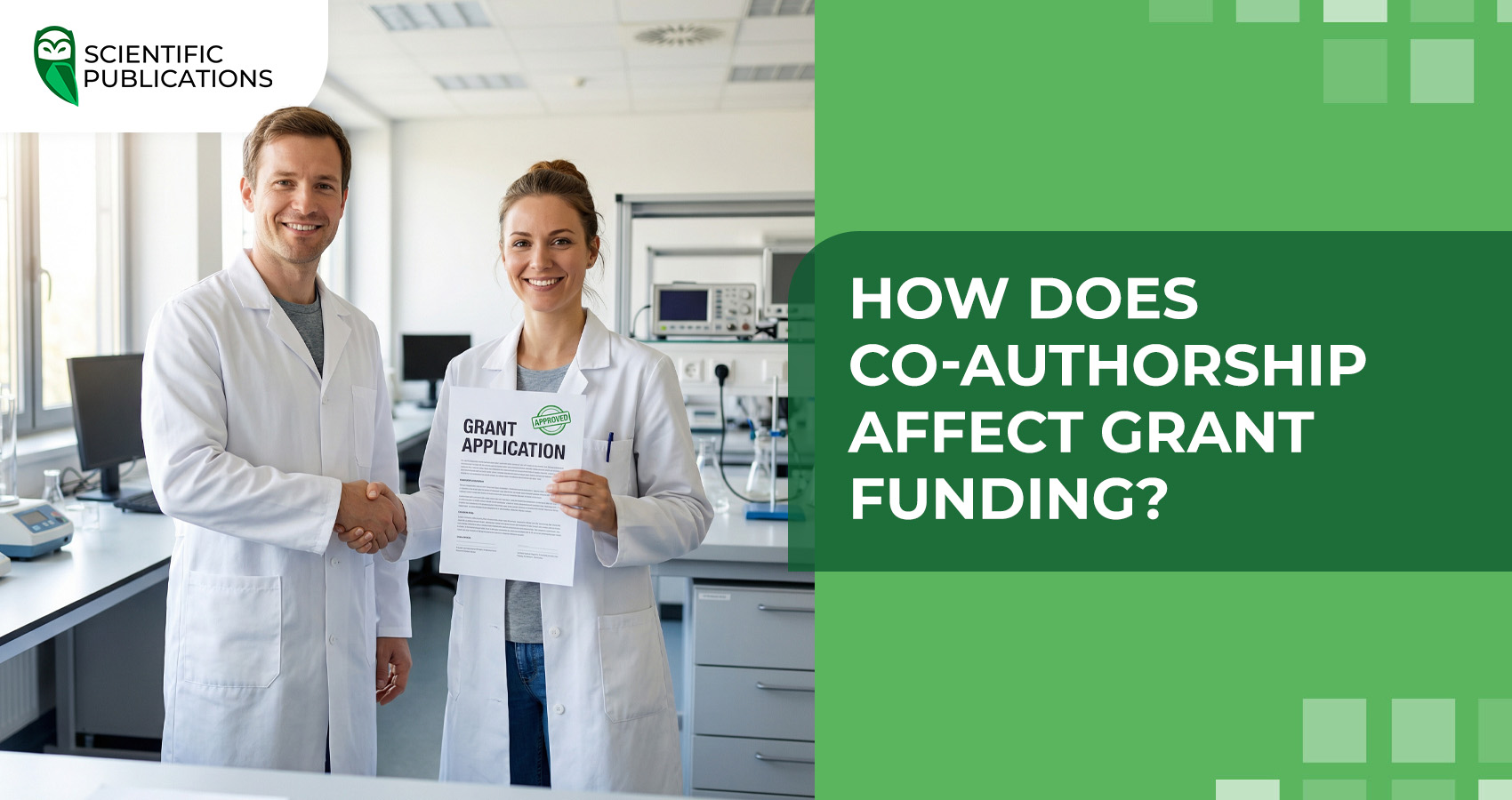 How does co-authorship affect grant funding?