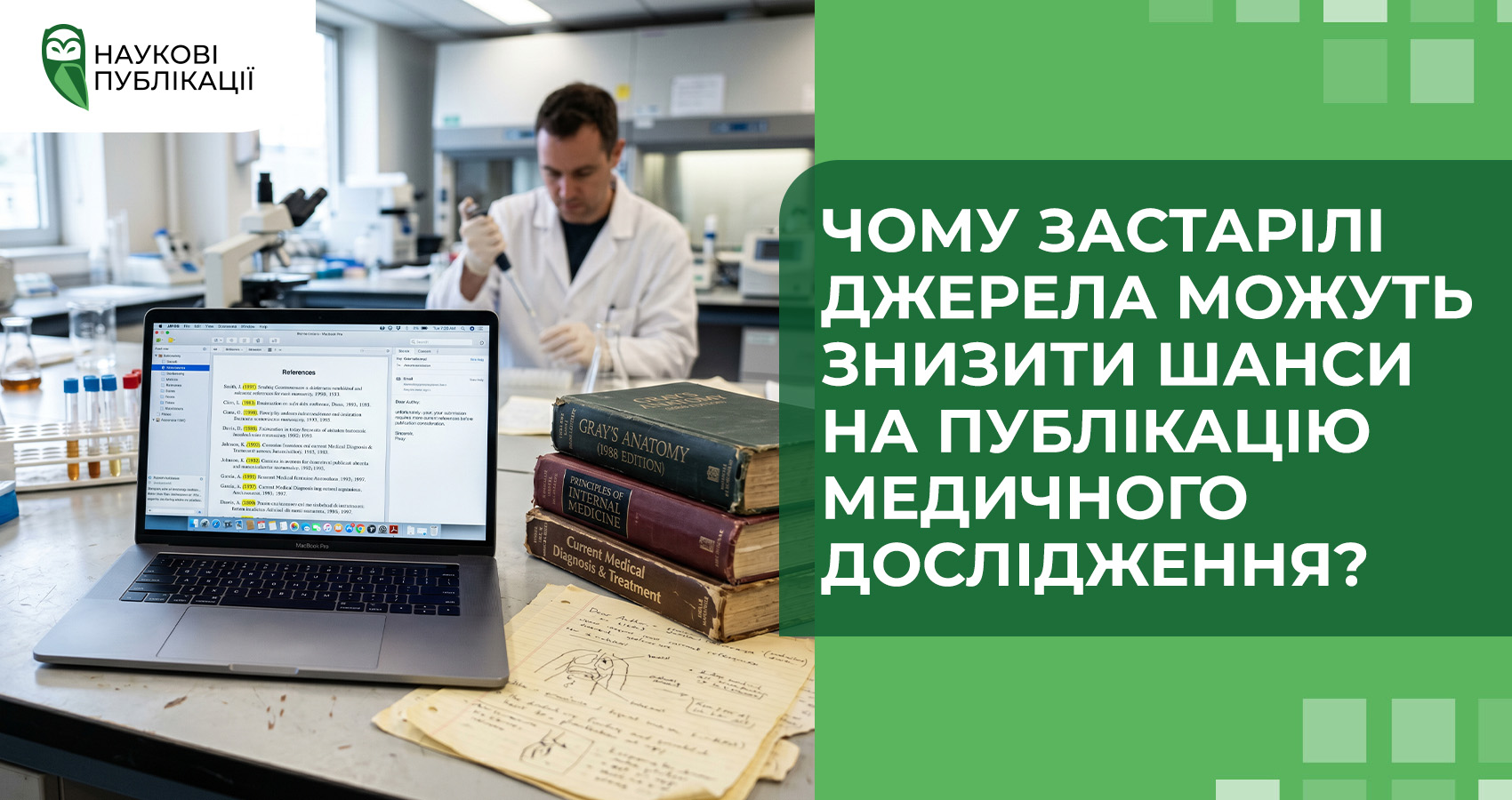 Чому застарілі джерела можуть знизити шанси на публікацію медичного дослідження?