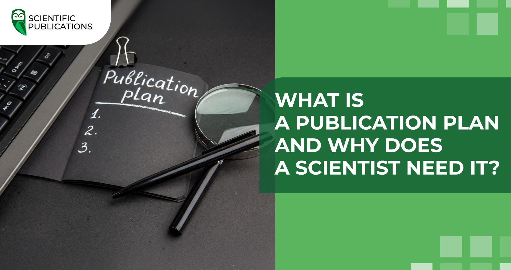 What is a publication plan and why does a scientist need it?